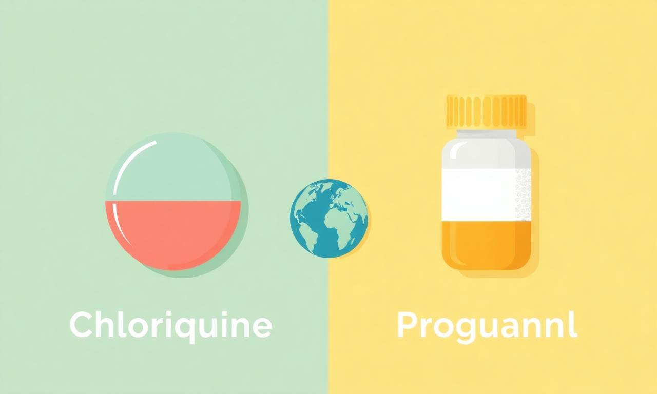 Chloroquine & Proguanil illustration